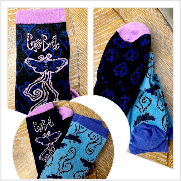 Tim Burton Corpse Bride socks 2 pack BRAND NEW - Picture 1 of 1